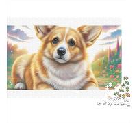 Welsh Corgi Colourful Corgi in Golden Field 1000 Pieces Jigsaw for Adults The Impossible Challenge Brain Development 52x38cm/1000pcs