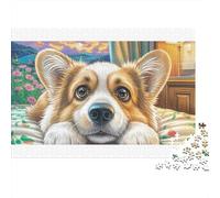 Welsh Corgi Colourful Corgi in Mid-air 1000 Pcs Adult Jigsaws Beautiful Decoration Puzzle Brain Development 38x26cm/1000pcs
