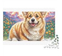 Welsh Corgi Colourful Corgi in Sunny Patch 1000 Pieces Jigsaws Adults And Children Fun Activity for Rainy Days 38x26cm/1000pcs
