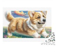 Welsh Corgi Colourful Corgi in Vibrant Scene 1000 Pcs Jigsaws for Adults The Impossible Challenge Brain Development 52x38cm/1000pcs