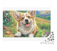 Welsh Corgi Colourful Corgi Peeking Out 1000 Pcs Jigsaws for Adults The Impossible Challenge Fun Present 38x26cm/1000pcs