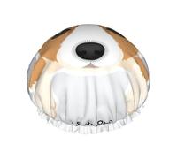 Welsh Corgi Dog Print,Shower Cap Nightcap Double Layer Waterproof Elastic Bath Cap Reusable Hair Cap