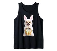 Welsh Corgi Dog Wearing Easter Bunny Funny Cute Costume Tank Top