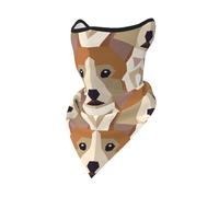 Welsh Corgi Head Pattern Windproof Mask,Neck Gaiter Winter Motorcycle Face Cover