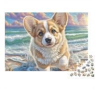 Welsh Corgi Jigsaw Puzzle 1000 Pieces for Adults Lively Pet Challenging Adult Puzzles for Christmas Decor & Gift Colorful Artwork Fun, Vibrant Imagery 70x50cm/1000pcs