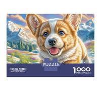Welsh Corgi Jigsaw Puzzle 1000 Pieces Playful Corgi Portraits Premium Paper Jigsaw for Focus, Calm Relaxation And Enjoyable Family Leisure 38x26cm/1000pcs