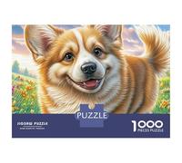 Welsh Corgi Jigsaw Puzzle 1000 Pieces Playful Corgi Portraits Premium Paper Puzzle for Stress Relief, Focus Training And Family Leisure Time 52x38cm/1000pcs