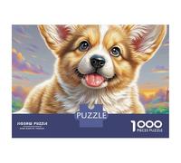 Welsh Corgi Jigsaw Puzzle 1000 Pieces Playful Corgi Portraits Premium Paper Puzzle for Stress Relief, Focus Training And Family Leisure Time 70x50cm/1000pcs