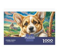 Welsh Corgi Jigsaw Puzzle Corgi in Grassy Patch 1000 Pc Adults And Children Classic Educational Games Brain Development 38x26cm/1000pcs