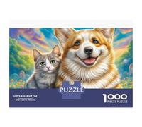 Welsh Corgi Jigsaw Puzzle Corgi in Meadow 1000 Pc Adults And Children Classic Educational Games Brain Development 70x50cm/1000pcs