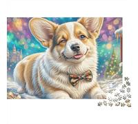 Welsh Corgi Jigsaw Puzzles for Adults 1000 Piecese Letter on Back Lively Pet No Dust, Home Decor Birthday Party Gift Toy for Men Women Olders Seniors 70x50cm/1000pcs