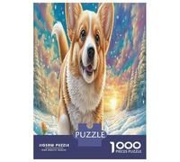 Welsh Corgi Jigsaw Puzzles Great Gift for Adults 1000 Piece Challenging Games Home Decoration Cute Pet Dog Jigsaw Puzzle for Adults And Kids 70x50cm/1000pcs