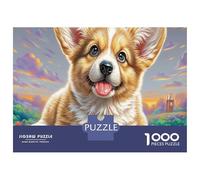 Welsh Corgi Jigsaw Puzzles Great Gift for Adults 1000 Piece Challenging Games Home Decoration Cute Pet Dog Jigsaw Puzzle for Adults And Kids 38x26cm/1000pcs