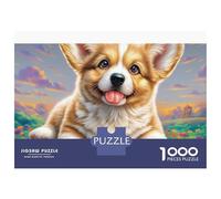 Welsh Corgi Jigsaws Corgi Sticking Out Tongue 1000 Piece 100% Recycled Cardboard The Impossible Challenge Impossible Puzzle 52x38cm/1000pcs