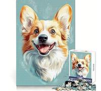 Welsh Corgi Portrait for Adults 1000 Piece Jigsaw Puzzle Sharp Mind Calm Downtime Crisp Cut Memorable Gift (38x26cm)