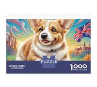 Welsh Corgi Puzzles Corgi in Cosmic Glow 1000Pc Adult 100% Recycled Cardboard The Impossible Challenge Impossible Puzzle 52x38cm/1000pcs