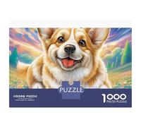 Welsh Corgi Puzzles Friendly Corgi by Rainbow 1000 Piece For Adults & Kids Brain Development Fun Present & Activity for Home 38x26cm/1000pcs