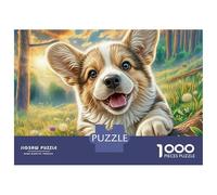 Welsh Corgi Recycled Cardboard 1000Pc Jigsaw Puzzle for Corgi Raising Paw Teenagers Challenging Puzzle Games 70x50cm/1000pcs