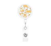 Welsh Corgi, Retractable Badge Holder,Badge Reels Holder with ID Clip Alligator Clip