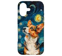 Welsh Corgi Starry Night Cute Dog Painting Unique Case for iPhone 17