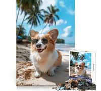 Welsh Corgi Sunglasses for Adults 1000 Piece Puzzle Think Training Serene Escape Defined Edges Creative Gift (38x26cm)