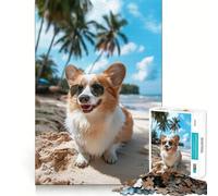 Welsh Corgi Sunglasses Jigsaw for Adults 1000 Pieces Brain Memory Game Laser Cut for Flawless Fit Unique Gift for Stress Relief (50x75cm)