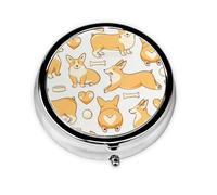 Welsh CorgiMeta Pill Box 3 Compartment Medicine Case,Portable Organizer