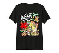 Welsh Culture Idea for Kids with Daffodils Leeks & Wales Premium T-Shirt