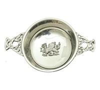 Welsh Dragon Chrome Plated Steel Quaich Bowl Scottish Quaich 391