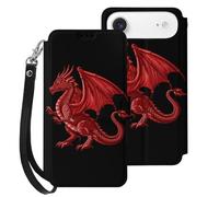 Welsh Dragon Compatible with iPhone 17 Air Case PU Leather Flip Wallet Phone Cover Card Holder Women Men