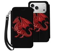 Welsh Dragon Compatible with iPhone 17 Pro Case PU Leather Flip Wallet Phone Cover Card Holder Women Men