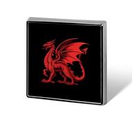 Welsh Dragon Cute Button Pins Square Badge Cool Personalised Pattern Brooches for Bag Hat