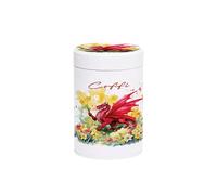 Welsh Dragon & Daffodils Coffee Canister - Coffi Wales Souvenir Home Gifts - White Screw Top Lid Kitchen Storage Container 750ml Gift