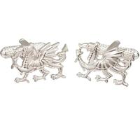Welsh Dragon Design Cufflinks - Available in Silver Color