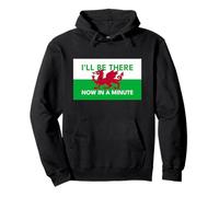 Welsh Dragon Flag - Be There Now In A Minute Pullover Hoodie