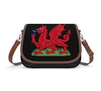 Welsh Dragon Flag Funny Crossbody Bags for Women Trendy Crossbody Messenger Purse Adjustable Strap Shoulder Bag