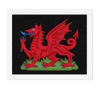 Welsh Dragon Flag Funny Paint by Numbers Kit DIY Picture Painting Drawing Paintwork Wall Art Craft Decorative Gifts