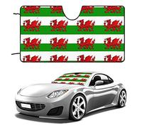 Welsh Dragon Flags Car Windshield Sunshade Sun Visor for Car Foldable Auto Front Window UV Reflector 55"x30"