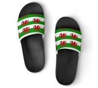 Welsh Dragon Flags Women's House Slippers for Men Shower Slides Bathroom Shoes Sandals 37 (235mm)
