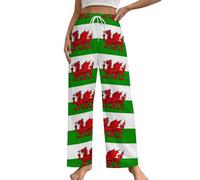 Welsh Dragon Flags Women's Pajama Lounge Pants Sleep Bottoms with Pockets Pj Sleepwear 5XL