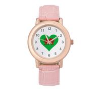 Welsh Dragon Heart Cute Watches for Women Fashion Paint Adjustable Wrist Watch Work Workout