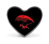 Welsh Dragon Heart Shape Brooches Pins Lightweight Metal Lapel Pin Memorial Badges Jewelry Gift