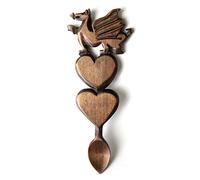 Welsh Dragon Love Spoon - Free Engraving of Names on Welsh Love Spoons