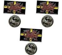 Welsh Dragon on St David Cross Pin Badge Metal Enamel Lapel Badge (3)