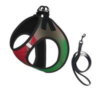 Welsh Dragon Print Small Dog Harness And Leash Set, Adjustable Soft Vest With 360° Reflective Straps For Cats Puppy