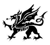 'Welsh Dragon' Rubber Stamp - Unmounted Design for Crafting & Scrapbooking, A8 (RS00019847)
