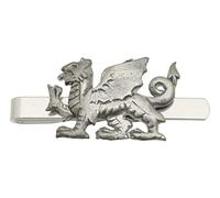 Welsh Dragon Tie Slide Bar Nickle Plated Wedding Graduation Birthday Tie Clip Accessory Gift TC 391