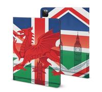 Welsh Dragon UK Flag Printed Tablet Case with Pencil Holder Unisex Slim TPU Protective Cover Compatible with iPad 2020/Pro 2020/Pro 2021/Air4/Air5