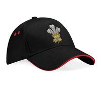 Welsh Feathers Embroidery Cap Unisex Prince of Wales Hat Cymru Rugby Football Supporters