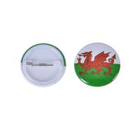 Welsh Flag Badge - Red Dragon Wales Pin Badge for Clothes, Bags & Hats | Cymru Souvenir, Rugby & Football Fan Accessory | St David’s Day or Festival Pin (Wales Design)